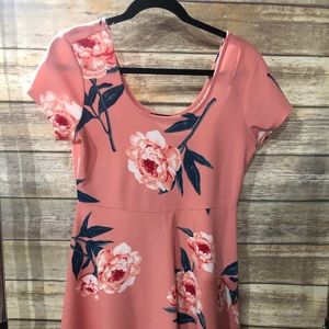 Derek Heart | Floral Dress | Pale Pink | Size L